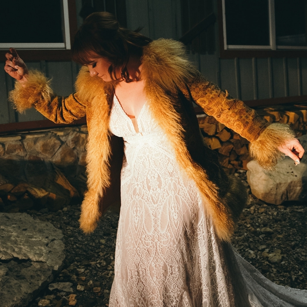 Penny Lane Jacket Mongolian Lamb Fur Tapestry Coat Medium